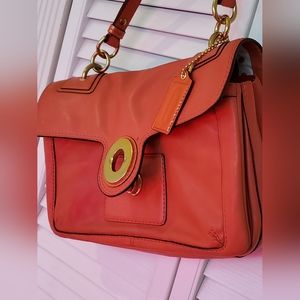Coach Handbag Coral Red